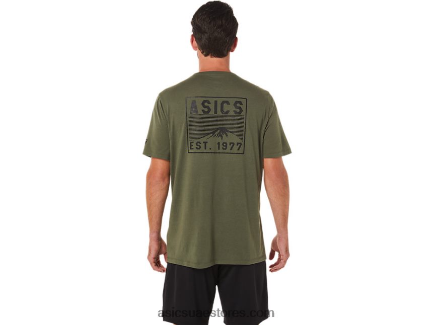 Asics قماش الزيتون فوجي 1977 تي شيرت 2N24DJ1630