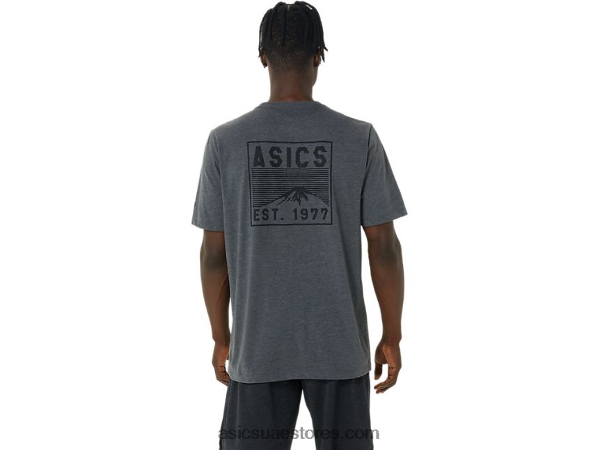 Asics هيذر رمادي غامق فوجي 1977 تي شيرت 2N24DJ886