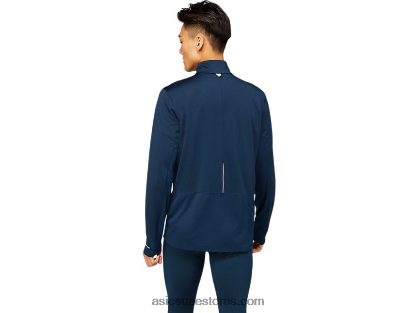 Asics الأزرق الفرنسي قميص رجالي شتوي خفيف 1/2 بسحاب 2N24DJ1649