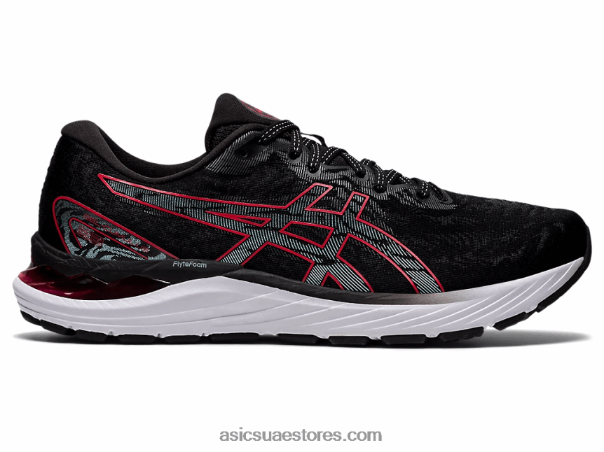 Asics أسود / أحمر كهربائي جل الركام 23 2N24DJ1853