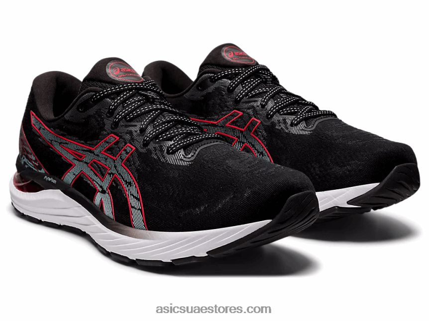 Asics أسود / أحمر كهربائي جل الركام 23 2N24DJ1853
