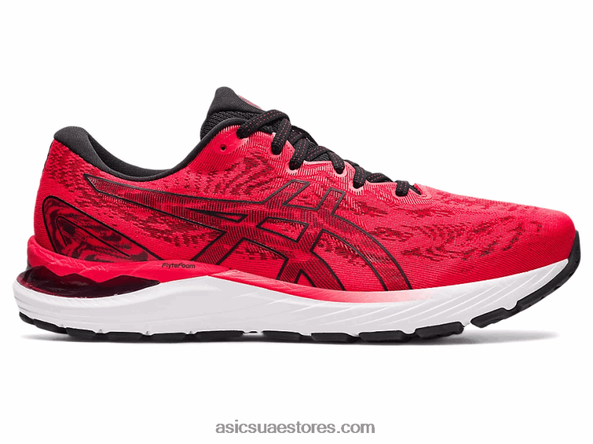 Asics أحمر كهربائي / أسود جل الركام 23 2N24DJ1856