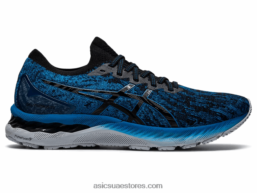 Asics تولد من جديد أزرق / أسود هلام نيمبوس 23 متماسكة 2N24DJ1895
