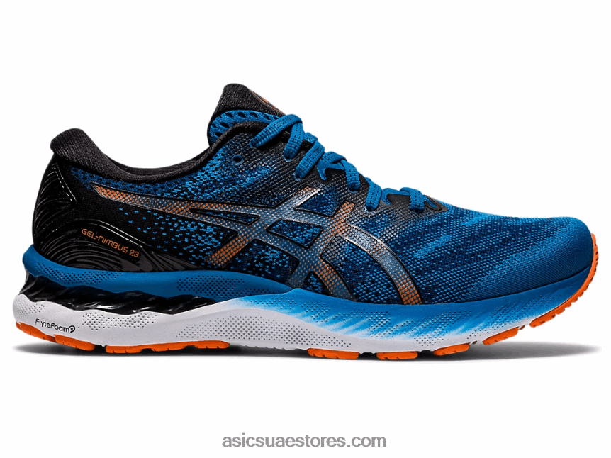 Asics تولد من جديد أزرق / أسود جل نيمبوس 23 2N24DJ1945
