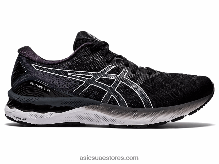 Asics أسود / أبيض جل نيمبوس 23 2N24DJ2019