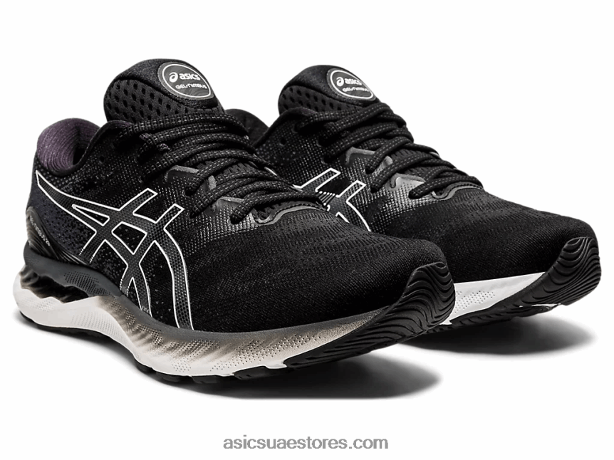 Asics أسود / أبيض جل نيمبوس 23 2N24DJ2019