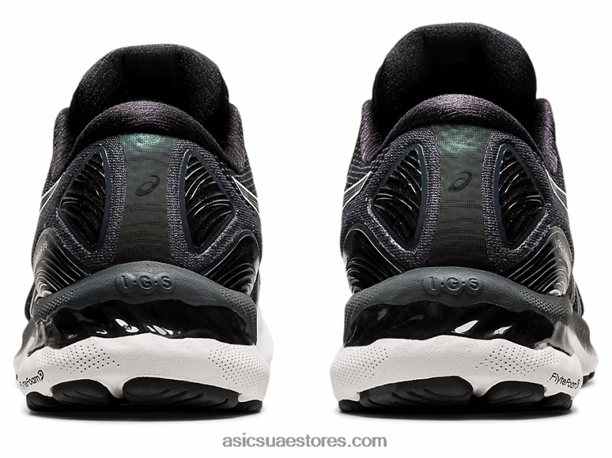 Asics أسود / أبيض جل نيمبوس 23 2N24DJ2019
