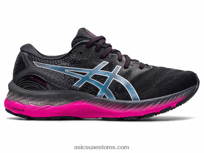 Asics أسود / فضي نقي جل نيمبوس 23 2N24DJ3874
