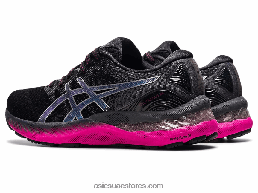 Asics أسود / فضي نقي جل نيمبوس 23 2N24DJ3874