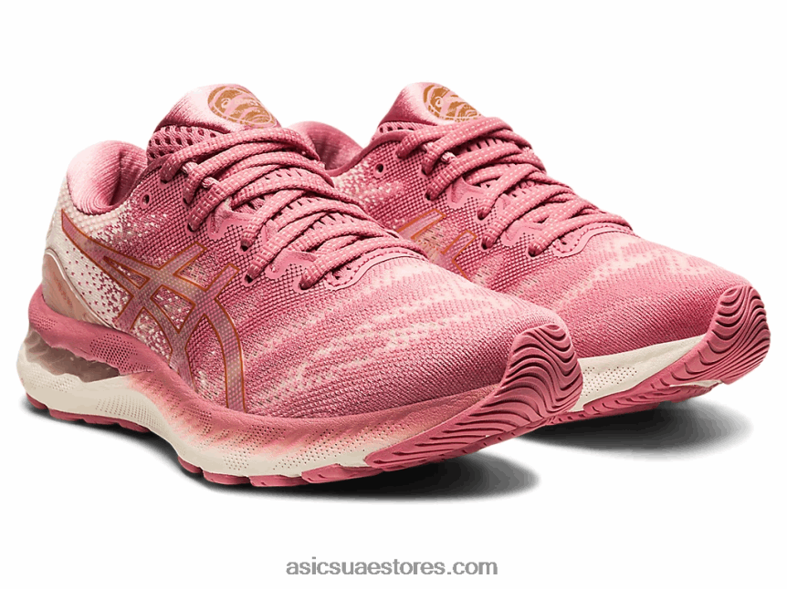 Asics وردة سموكي / برونز نقي جل نيمبوس 23 2N24DJ3900