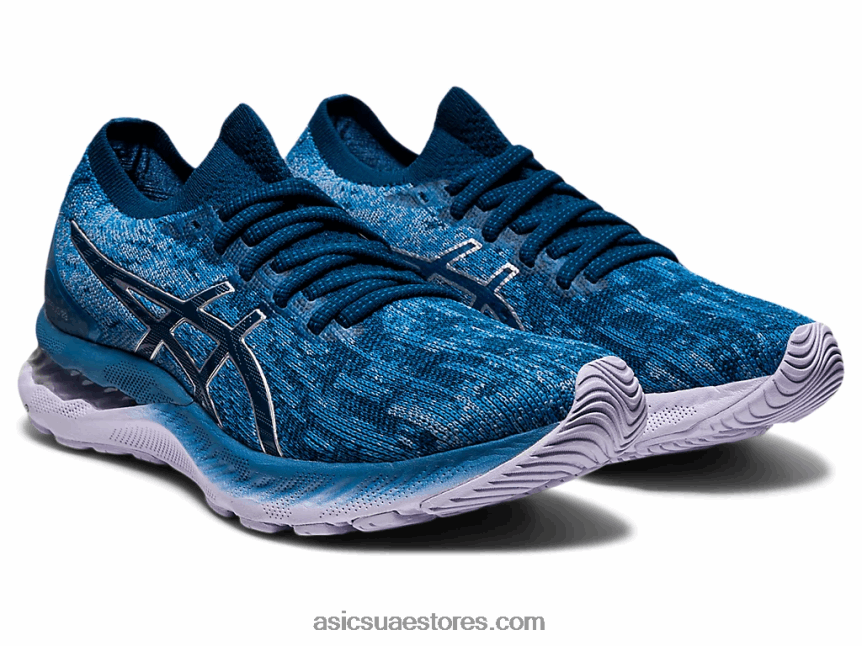 Asics الخيط الرمادي / ماكو الأزرق هلام نيمبوس 23 متماسكة 2N24DJ3922