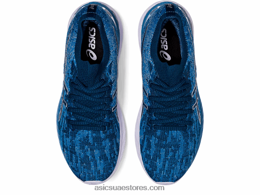 Asics الخيط الرمادي / ماكو الأزرق هلام نيمبوس 23 متماسكة 2N24DJ3922