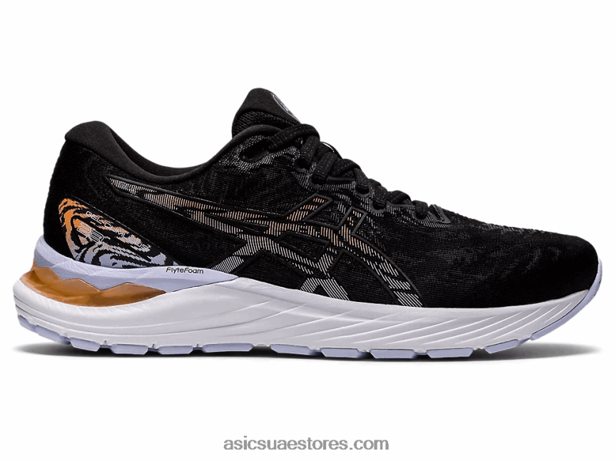 Asics أسود / شمس خوخ جل الركام 23 عريض 2N24DJ3929