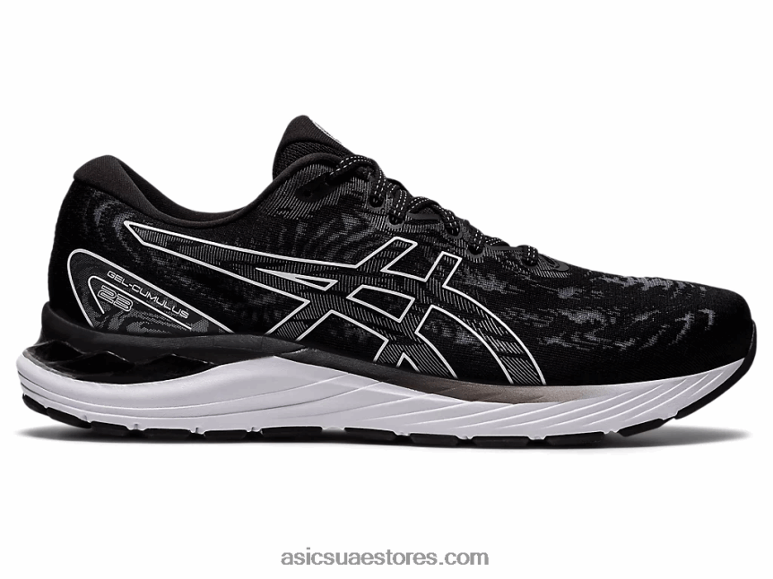 Asics أسود / أبيض جل الركام 23 عريض 2N24DJ3930