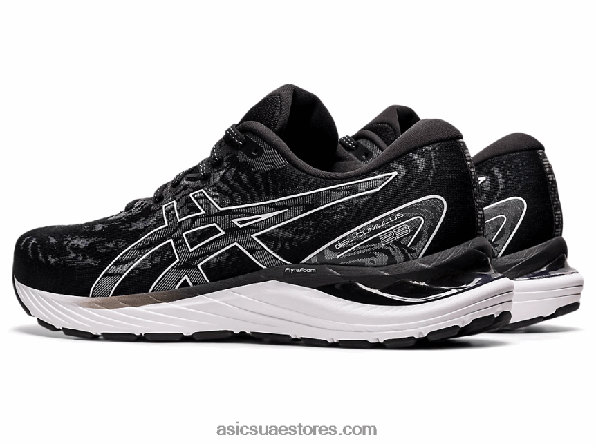 Asics أسود / أبيض جل الركام 23 عريض 2N24DJ3930