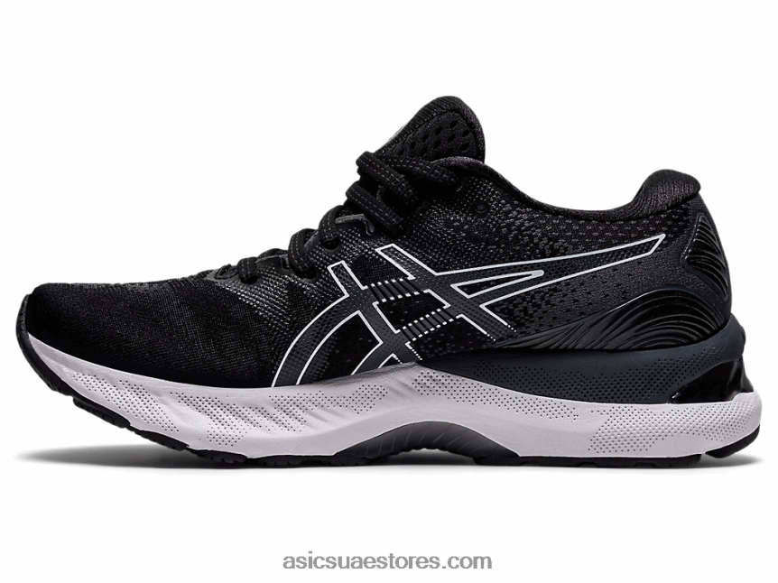 Asics أسود / أبيض هلام نيمبوس 23 عريض 2N24DJ4011