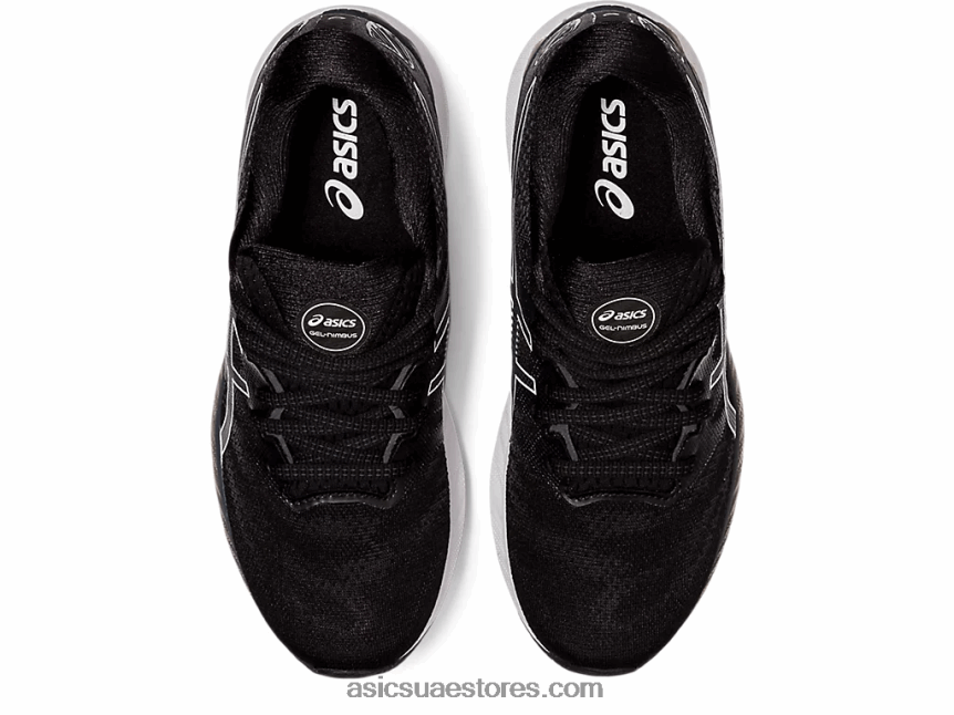 Asics أسود / أبيض هلام نيمبوس 23 عريض 2N24DJ4011