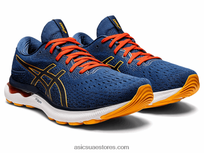 Asics أزرق منتصف الليل / الحمضيات نيمبوس جل 24 2N24DJ1197