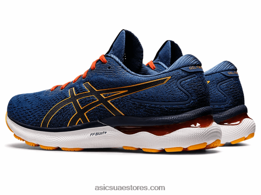 Asics أزرق منتصف الليل / الحمضيات نيمبوس جل 24 2N24DJ1197