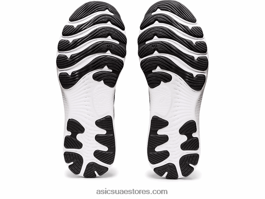 Asics أسود / أبيض هلام نيمبوس 24 عريض 2N24DJ1471