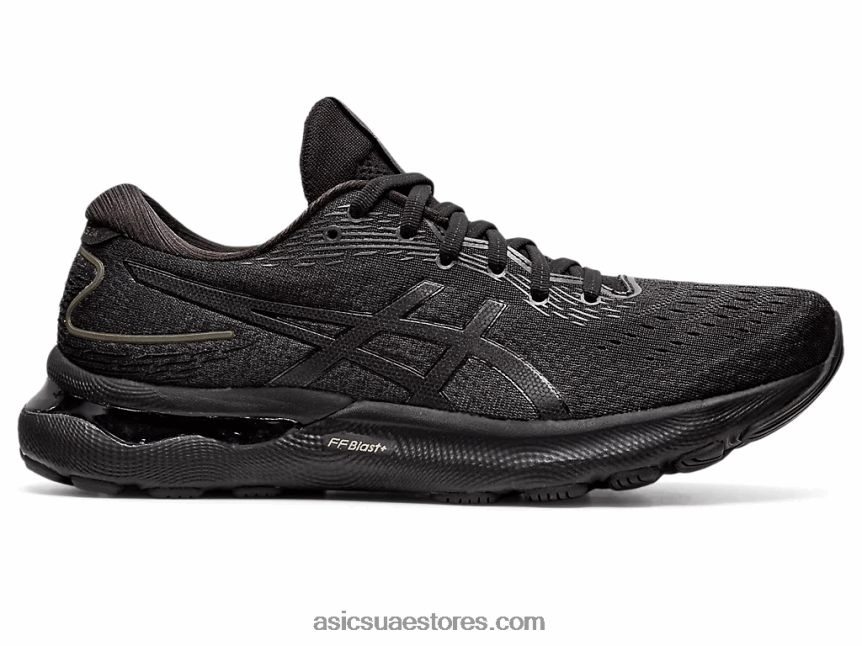 Asics أسود هلام نيمبوس 24 عريض للغاية 2N24DJ1523