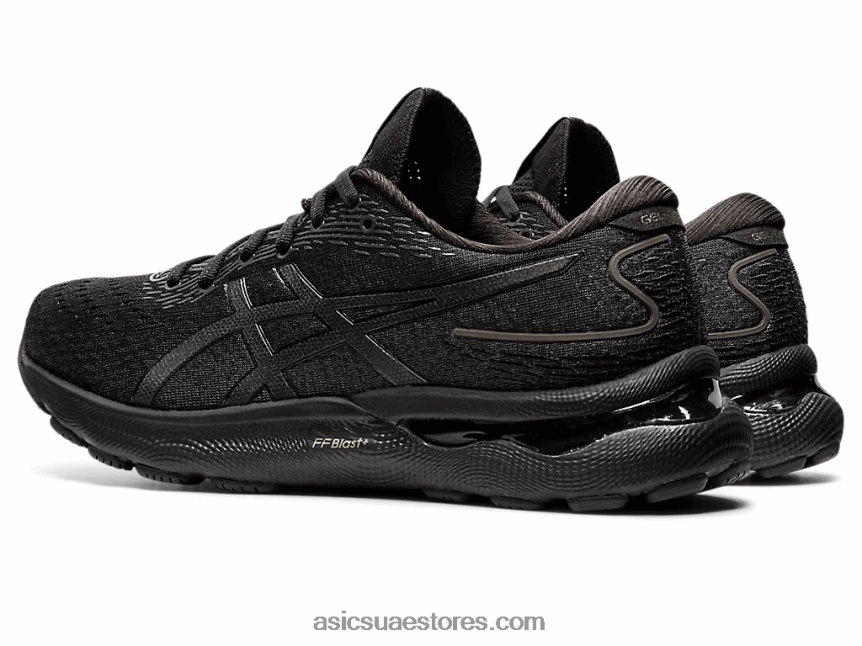Asics أسود هلام نيمبوس 24 عريض للغاية 2N24DJ1523