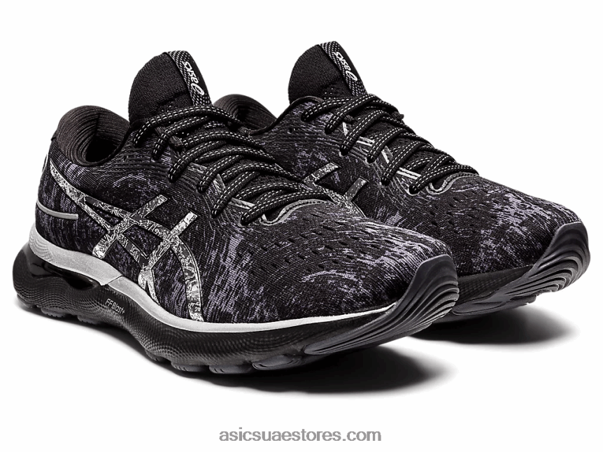 Asics رمادي الناقل / الفضة النقية جل نيمبوس 24 بلاتينيوم 2N24DJ1525