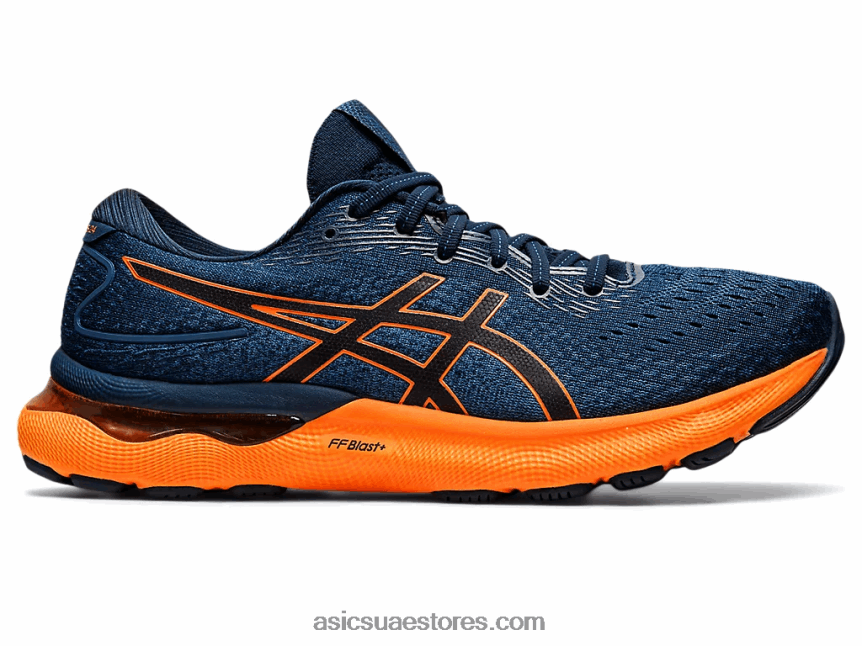 Asics الأزرق الفرنسي / البرتقالي المروّع نيمبوس جل 24 2N24DJ1550