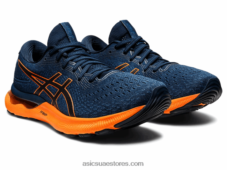 Asics الأزرق الفرنسي / البرتقالي المروّع نيمبوس جل 24 2N24DJ1550
