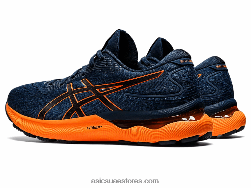Asics الأزرق الفرنسي / البرتقالي المروّع نيمبوس جل 24 2N24DJ1550