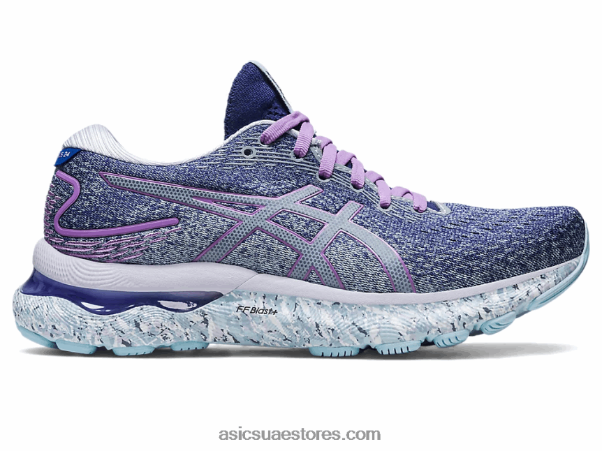 Asics الشفق الأزرق / الأبيض نيمبوس جل 24 2N24DJ2589