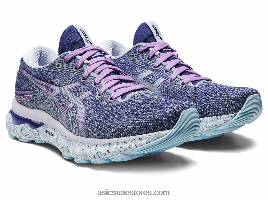 Asics الشفق الأزرق / الأبيض نيمبوس جل 24 2N24DJ2589