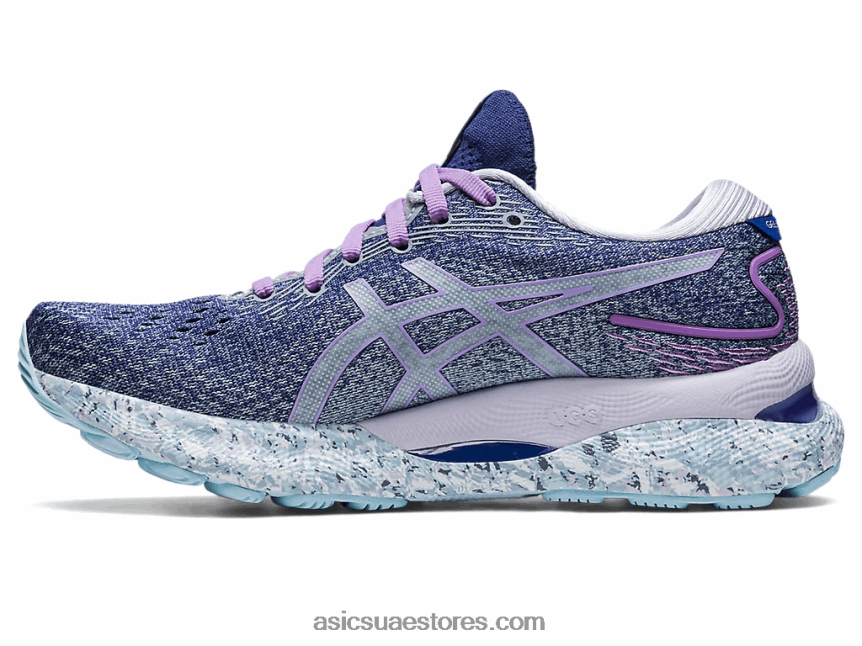 Asics الشفق الأزرق / الأبيض نيمبوس جل 24 2N24DJ2589