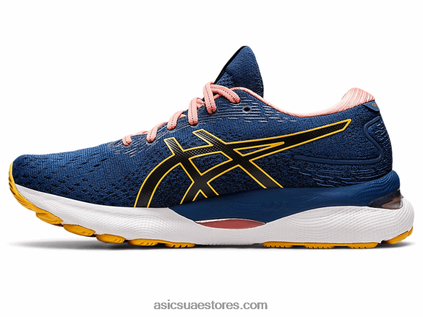 Asics منتصف الليل الأزرق / النمر الأصفر نيمبوس جل 24 2N24DJ2667