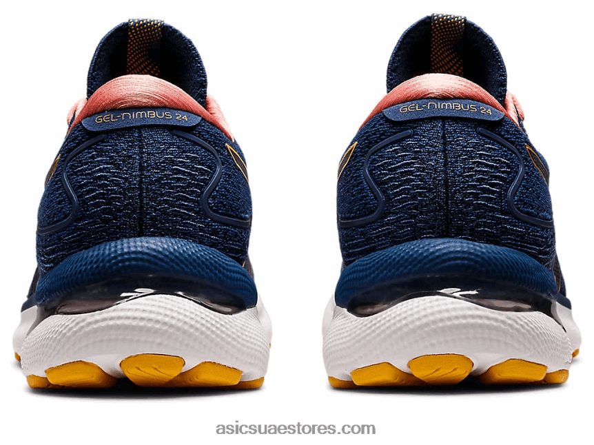 Asics منتصف الليل الأزرق / النمر الأصفر نيمبوس جل 24 2N24DJ2667