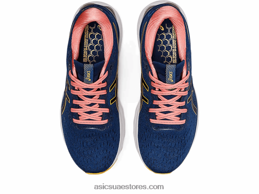 Asics منتصف الليل الأزرق / النمر الأصفر نيمبوس جل 24 2N24DJ2667