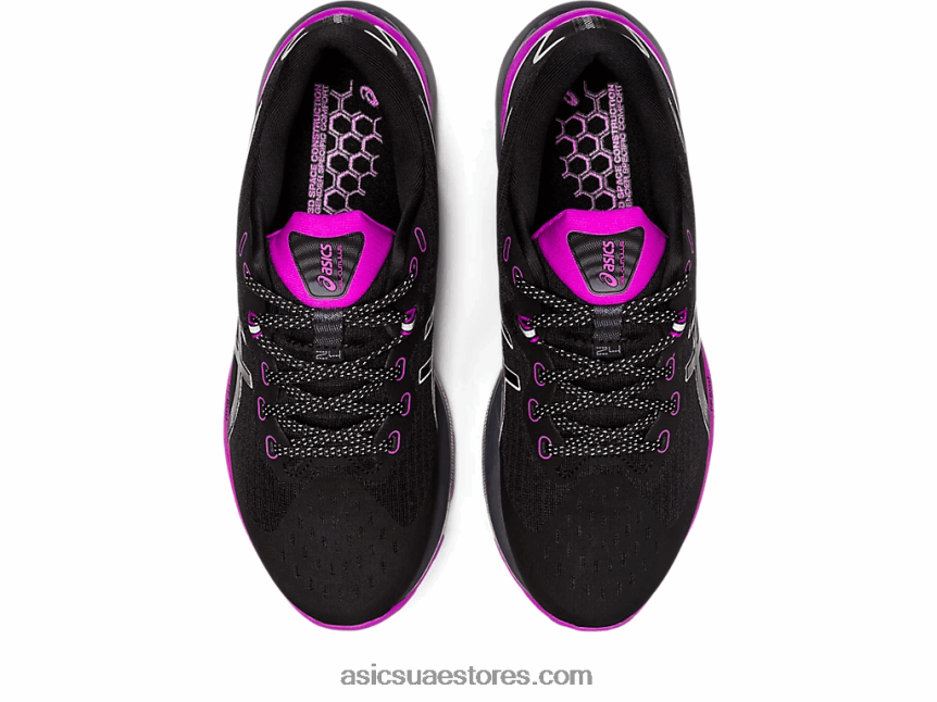 Asics زهرة اوركيد سوداء جل-كومولوس 24 لايت شو 2N24DJ2675