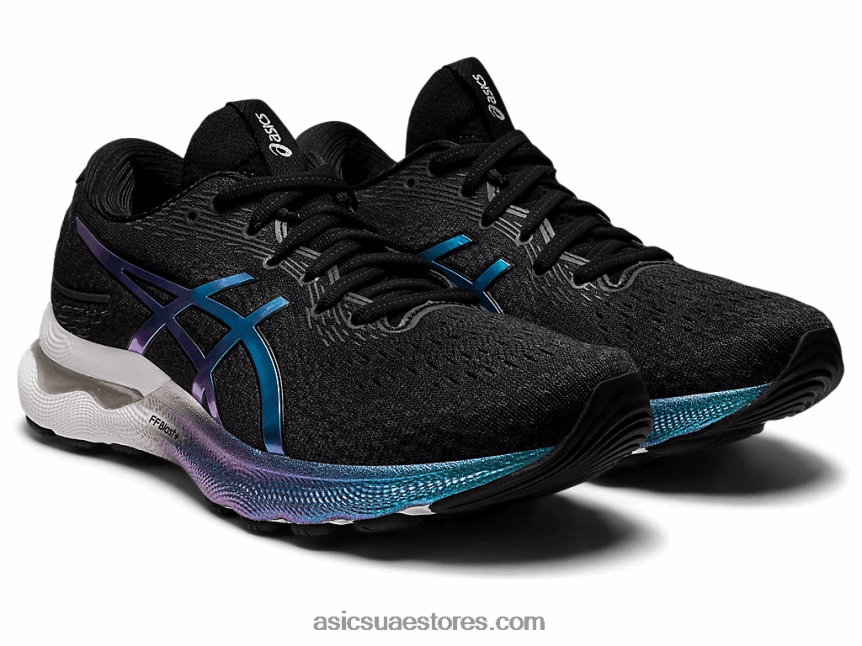 Asics أسود جل نيمبوس 24 بلاتينيوم 2N24DJ2724