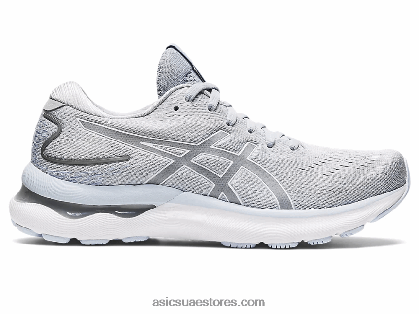 Asics بيدمونت رمادي / أبيض هلام نيمبوس 24 عريض 2N24DJ2960