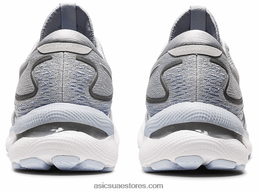 Asics بيدمونت رمادي / أبيض هلام نيمبوس 24 عريض 2N24DJ2960