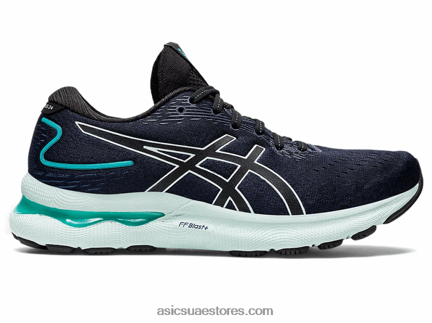 Asics أسود / بحر هادئ نيمبوس جل 24 2N24DJ2964