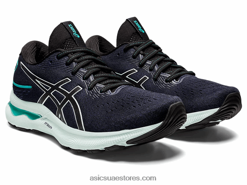 Asics أسود / بحر هادئ نيمبوس جل 24 2N24DJ2964