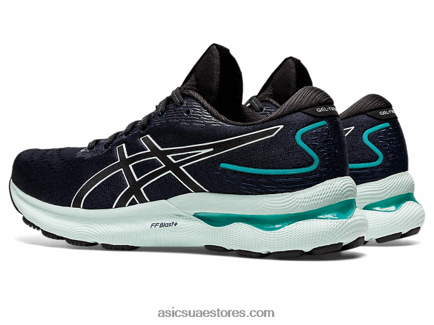 Asics أسود / بحر هادئ نيمبوس جل 24 2N24DJ2964
