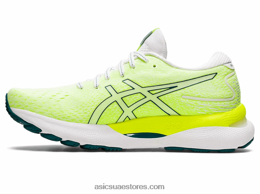 Asics أبيض / صنوبر مخملي نيمبوس جل 24 2N24DJ2974