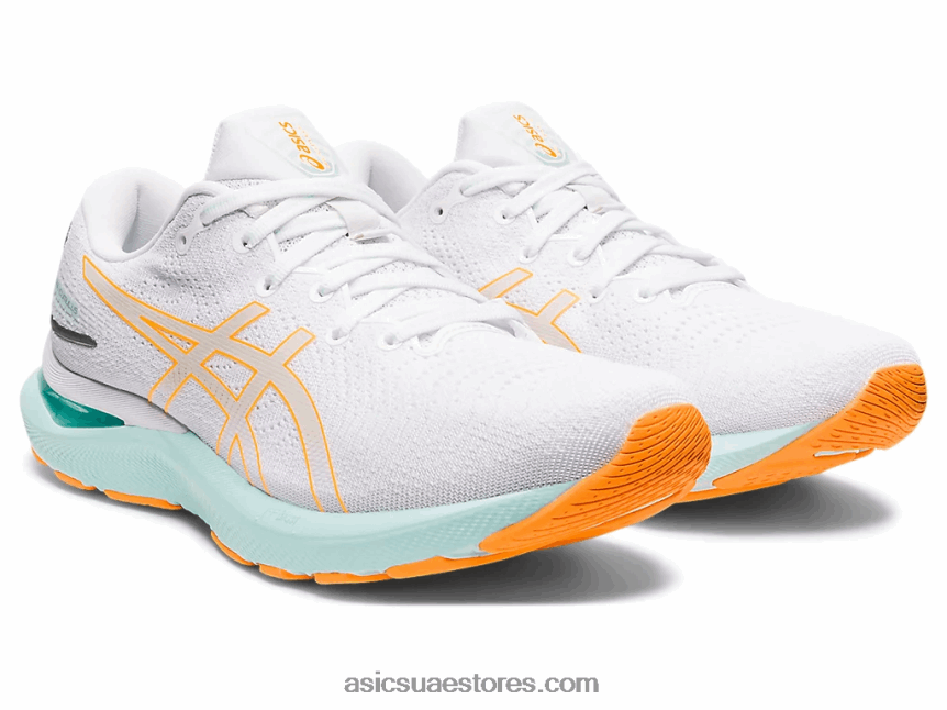 Asics البوب ​​الأبيض / البرتقالي جل-ركام 24 2N24DJ3232