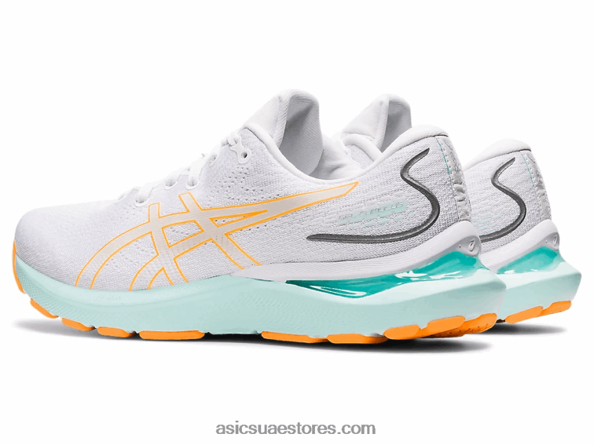 Asics البوب ​​الأبيض / البرتقالي جل-ركام 24 2N24DJ3232