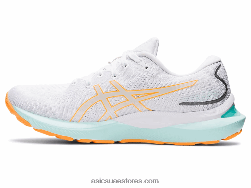 Asics البوب ​​الأبيض / البرتقالي جل-ركام 24 2N24DJ3232