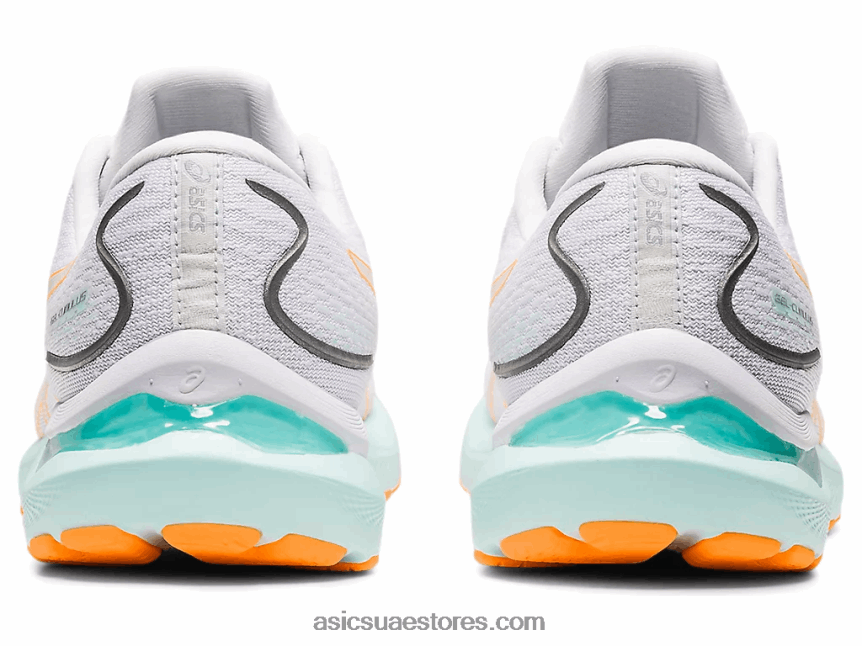 Asics البوب ​​الأبيض / البرتقالي جل-ركام 24 2N24DJ3232