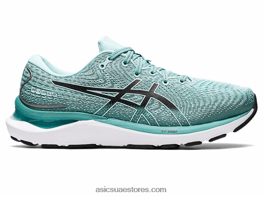 Asics واحة خضراء / سوداء هلام الركام 24 عريض 2N24DJ3249
