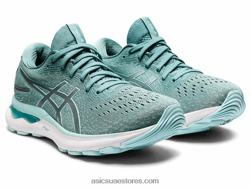 Asics حكيم / أزرق واضح هلام نيمبوس 24 عريض 2N24DJ3428